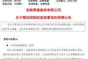 五行自测明日停牌！又一A股，筹划控制权变更